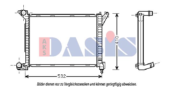 AKS DASIS Radiaator,mootorijahutus 054000N